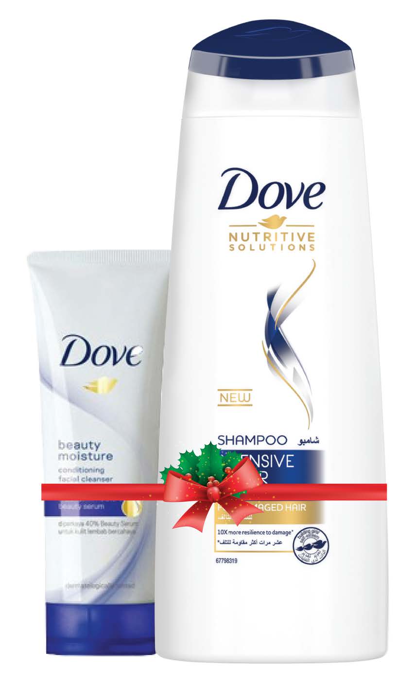 Dove Shampoo Intense Repair 330ml with Conditioner FREE 