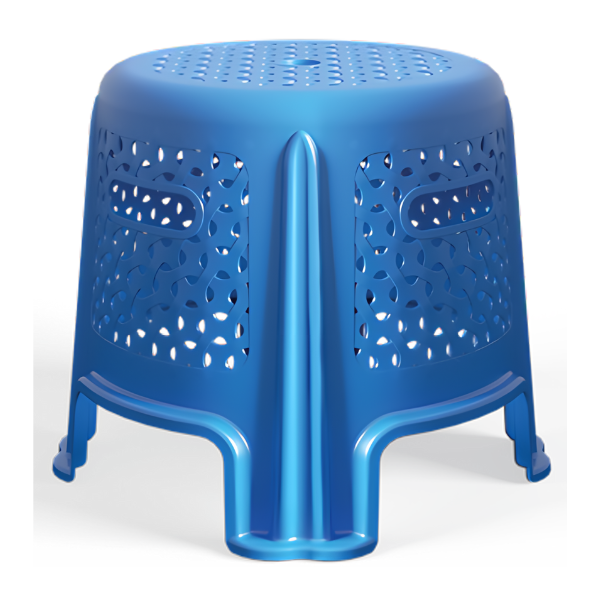 Stool-Carvy Medium---SM Blue