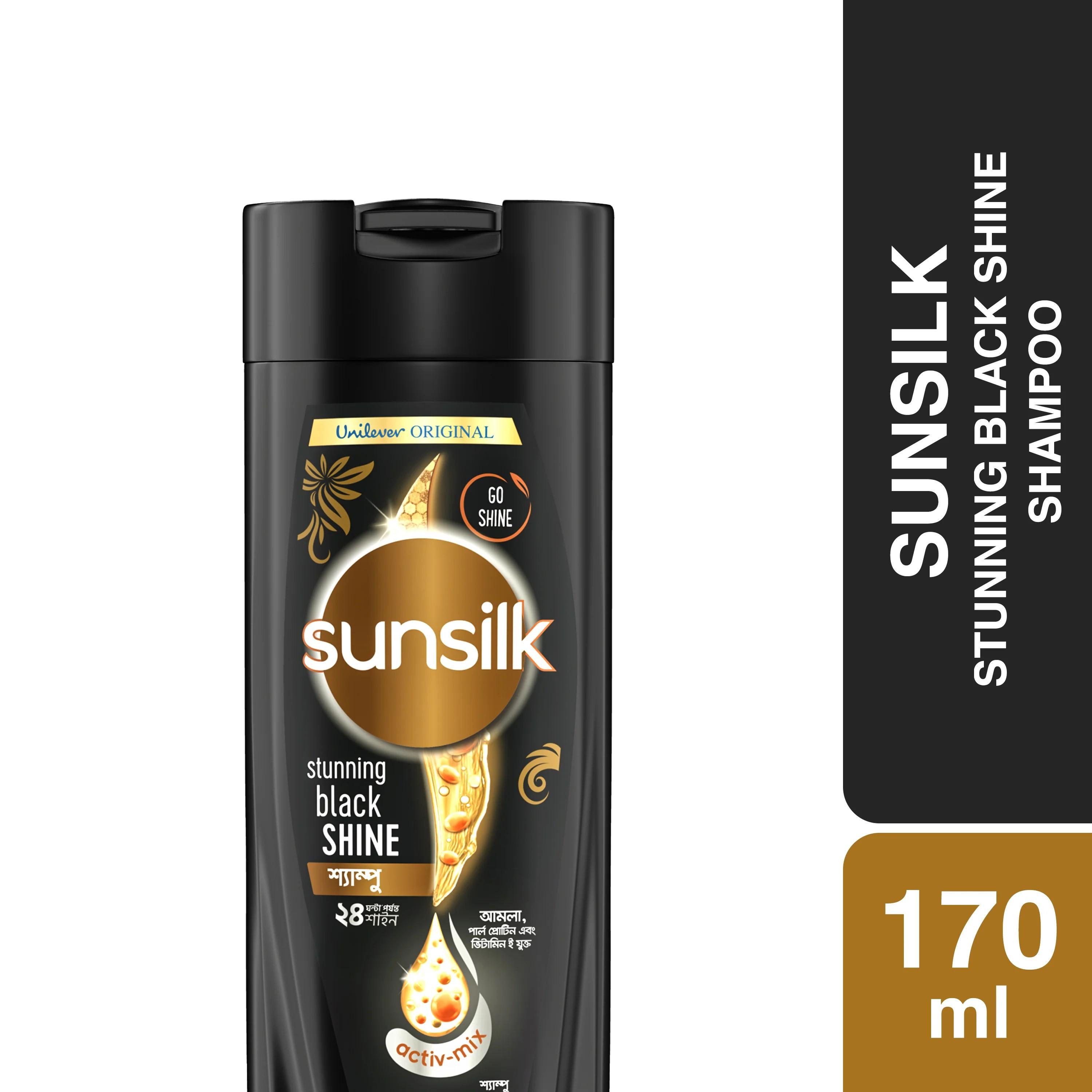 SUNSILK SHAMPOO STUNNING BLACK SHINE 170ML