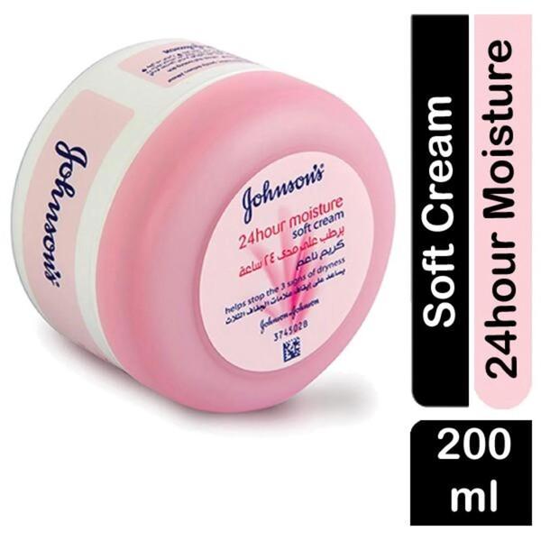 Johnsons 24 Hour Moisture Soft Cream - 200Ml