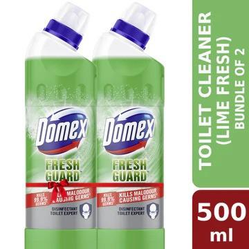 Domex Toilet Cleaning Liquid Lime Fresh 500ml Get a Dustpan Free (Bundle of 2)