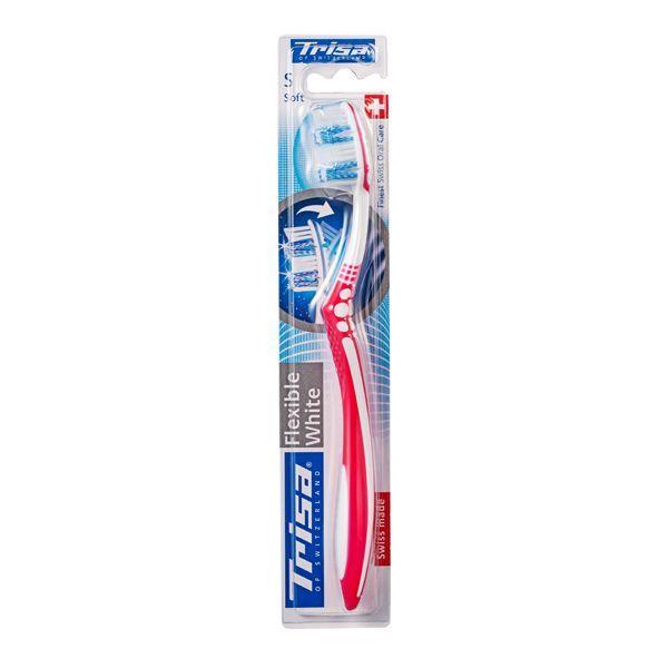 Trisa Flexible White Toothbrush Soft/Medium/Hard - (Switzerland)