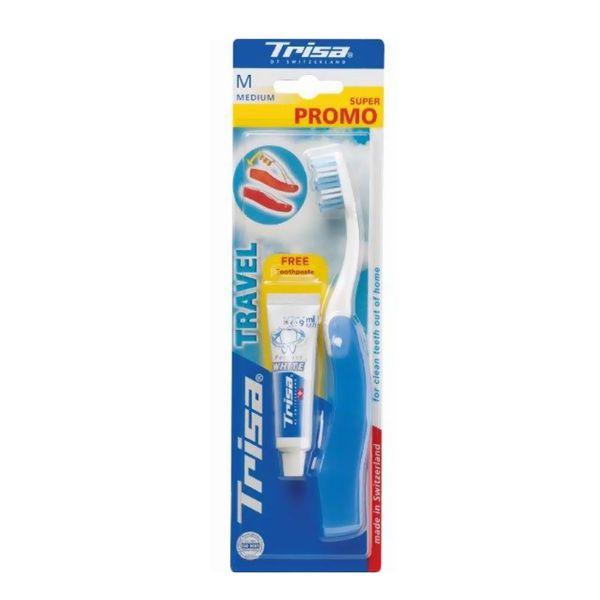 Trisa Travel Toothbrush Soft/Medium/Hard - (Switzerland)