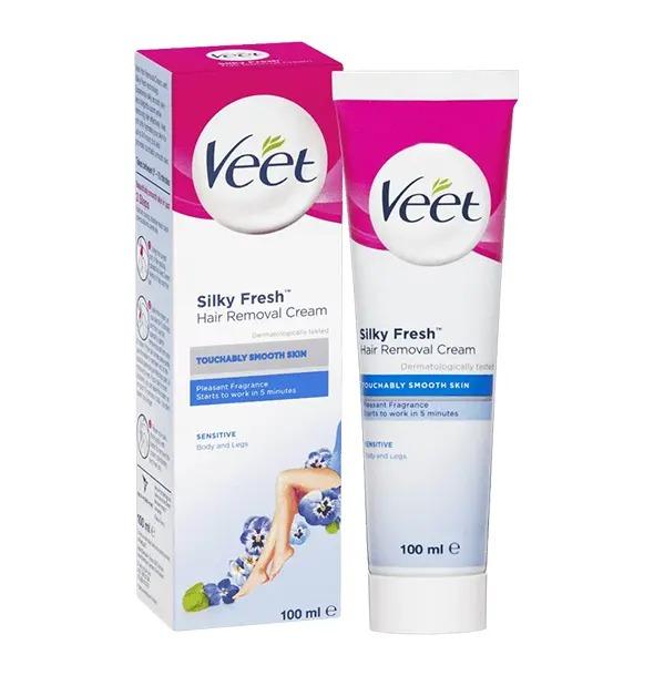 Veet Hair Removal Cream Silk & Fresh For Sensitive Skin - 100Ml