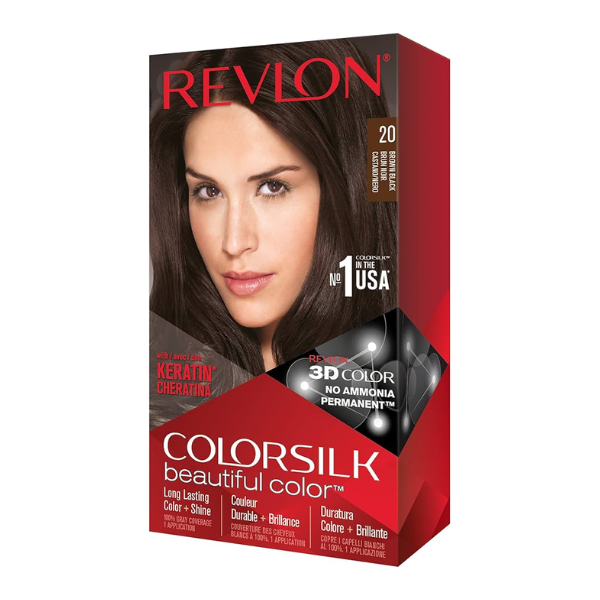 Revlon Colorsilk Beautiful Hair Color Brown Black - 20 (Usa)