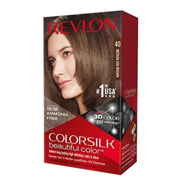 Revlon Colorsilk Beautiful Hair Color Med Ash Brown - 40 (Usa)