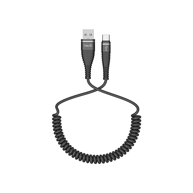 Havit H683 USB To Type-C Spring Cable