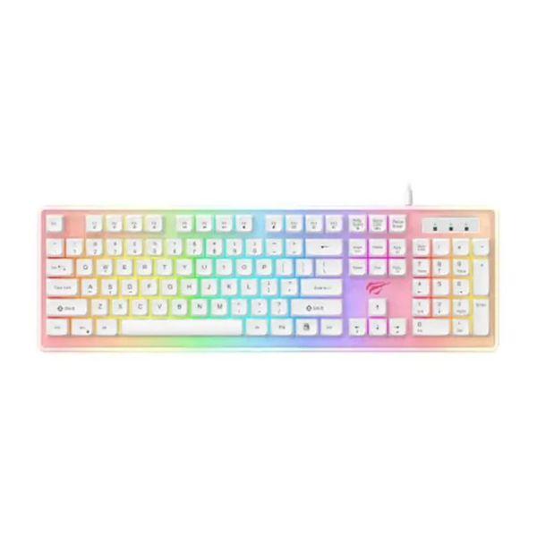 Havit KB876L USB Multi-function backlit Keyboard (White Color)