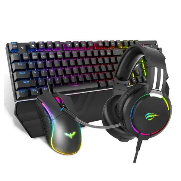 HAVIT KB380L Gaming Wired RGB Mechanical Keyboard, Mouse & RGB Headphone Combo