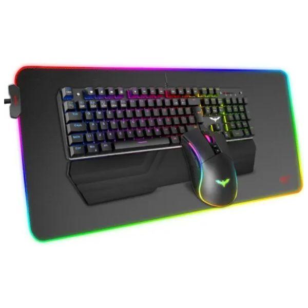 HAVIT KB511L Gaming Wired RGB Mechanical Keyboard, Mouse & Mouse Pad Combo