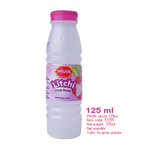 PRAN Litchi 125ml (HDPE)