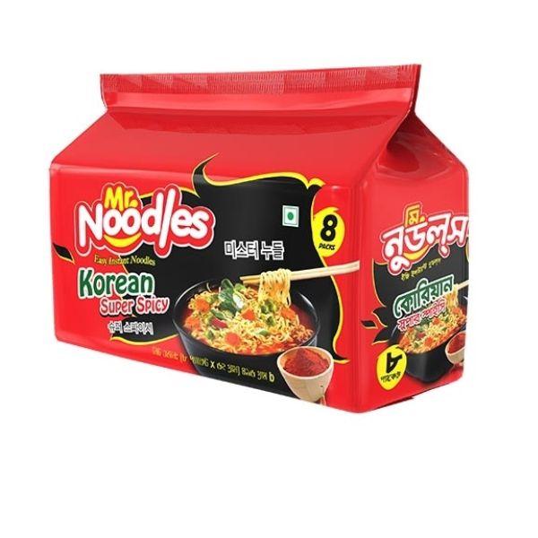 Mr. Noodles Korean Super Spicy 8pcsFamly Pk