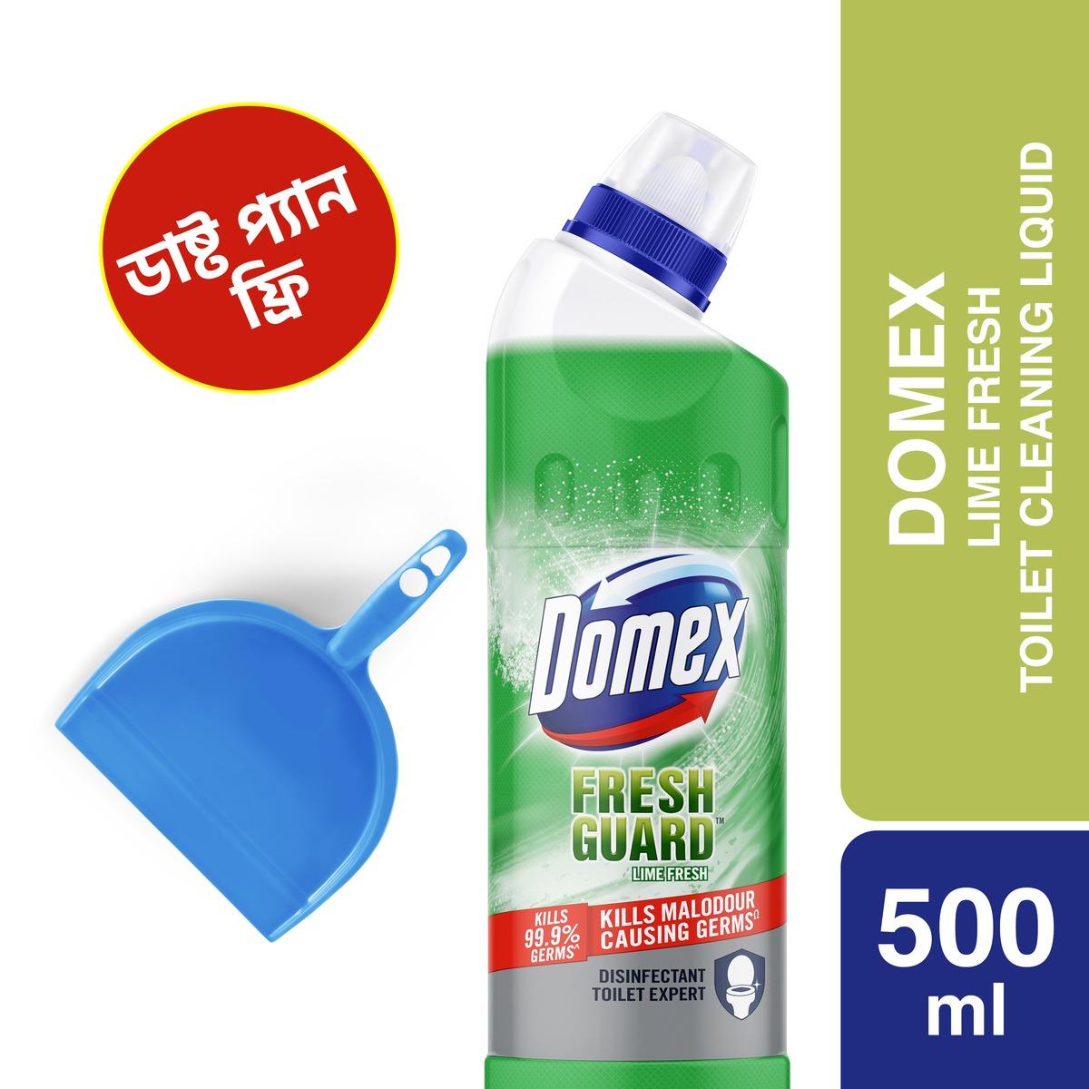 Domex Toilet Cleaning Liquid Lime Fresh 500ml Get a Dustpan Free