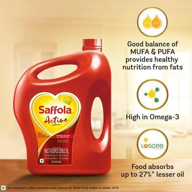 Saffola Active Oil (Fortified Edible Rice Bran Oil) 5 Litre