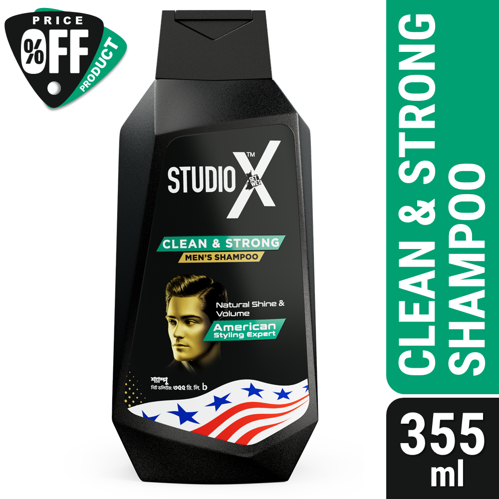 Studio X Clean & Strong Shampoo for Men 355ml