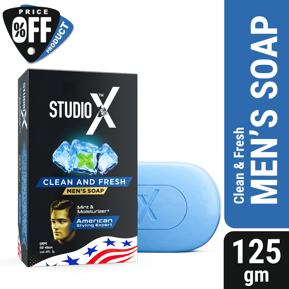 Studio X Clean & Fresh Soap for Men 125gm