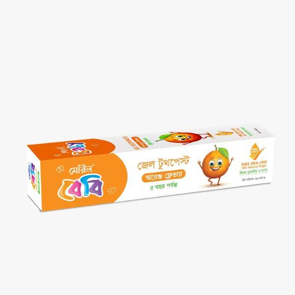 Meril Baby Gel Toothpaste (Orange) 45gm