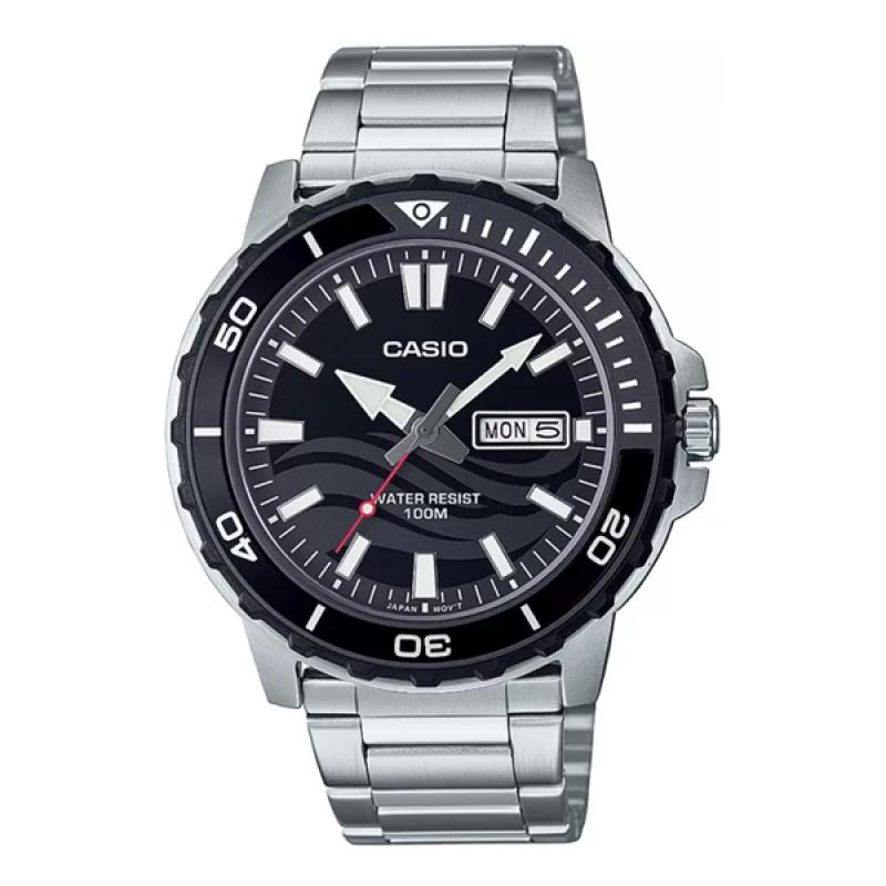 Casio MTD-125D-1A1VDF Analog Quartz Metal Strap Men`s Watch