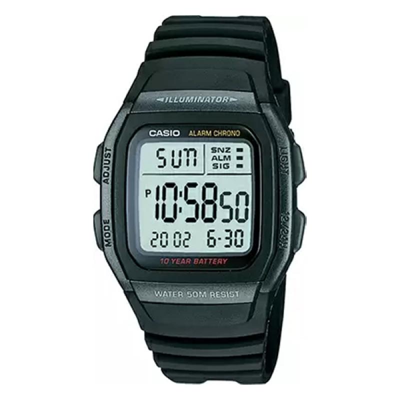 Casio-W-96H-1BVDF Youth-Digital Black Dial Men`s Watch