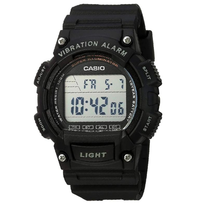 Casio W-736H-1AVDF Youth Super Illuminator Vibration Alarm Dual Time Digital Watch