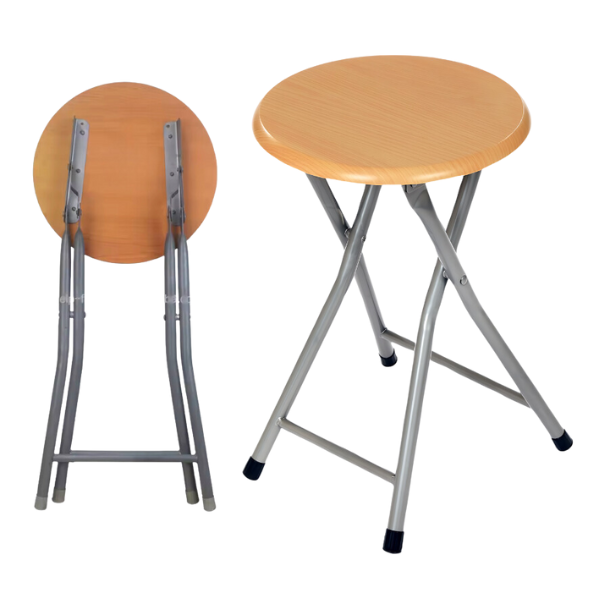 Folding wooden chair stool