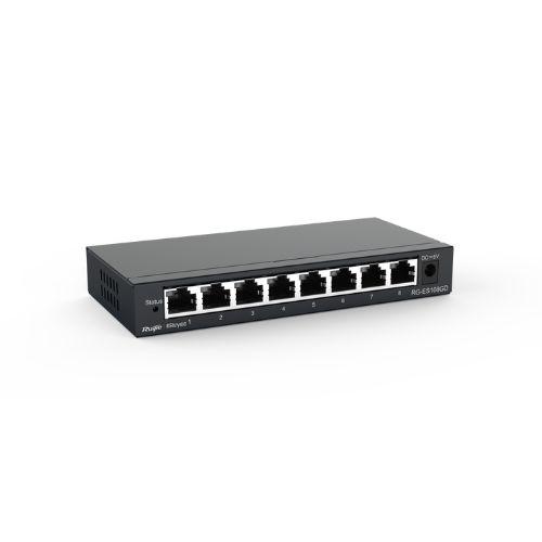 RG-ES108GD, 8-port 10/100/1000Mbps Unmanaged Non-PoE Switch