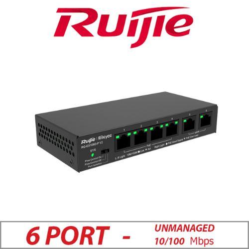 Ruijie RG-ES106D-P V2 6-port Desktop Unmanaged PoE Switch